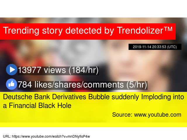 Deutsche Bank Derivatives Bubble Suddenly Imploding Into A